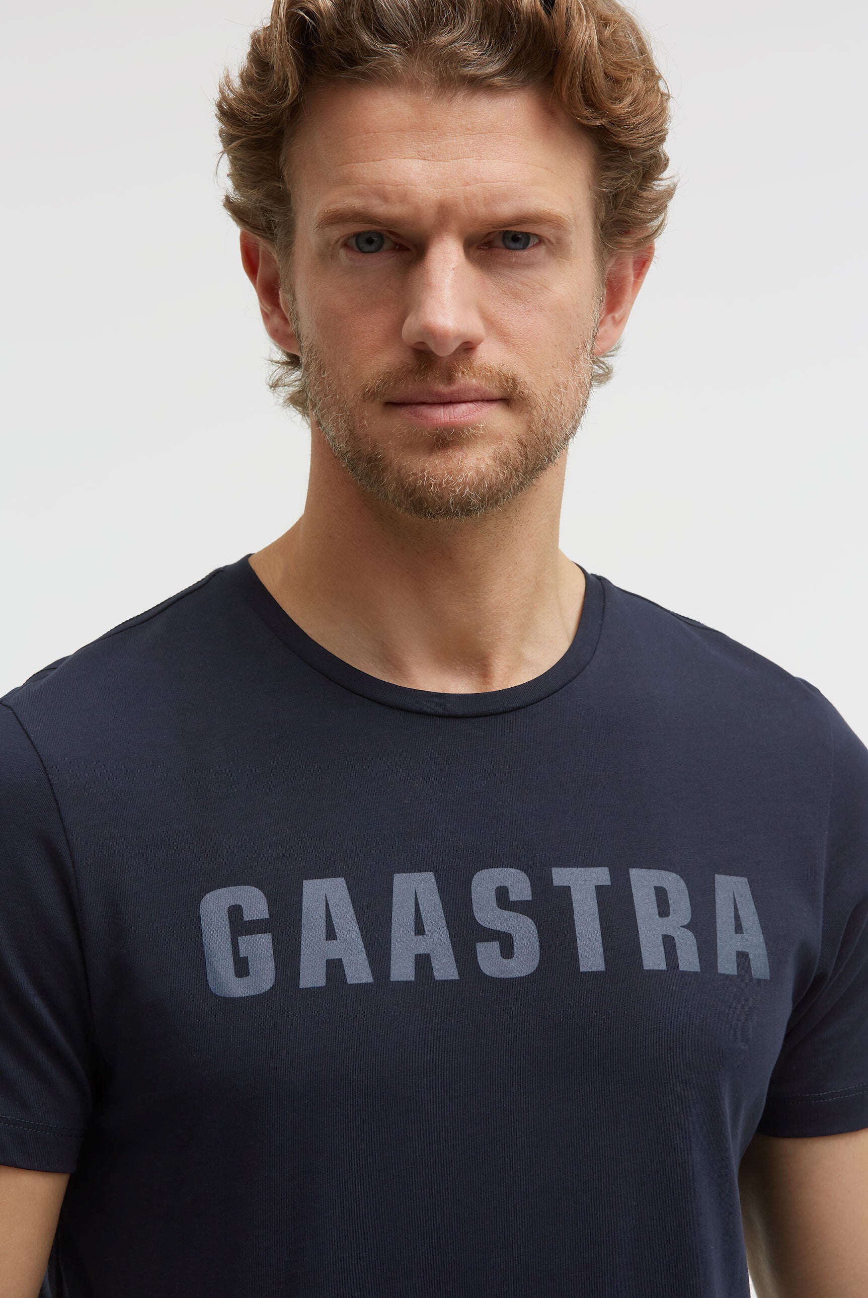 Basic round neck T-shirt with GAASTRA logo