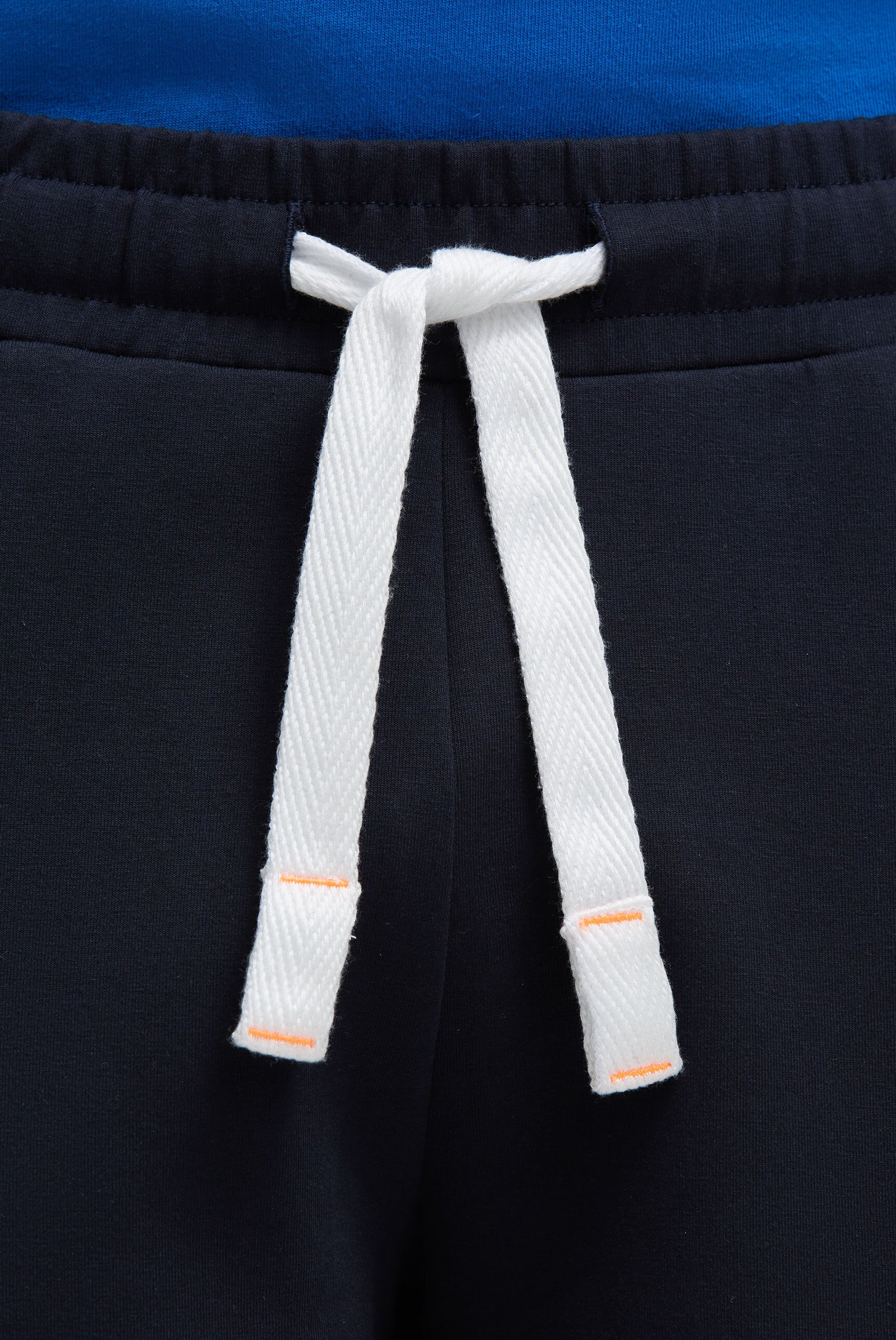 Sweatbermuda aus Interlock mit Artwork blue navy