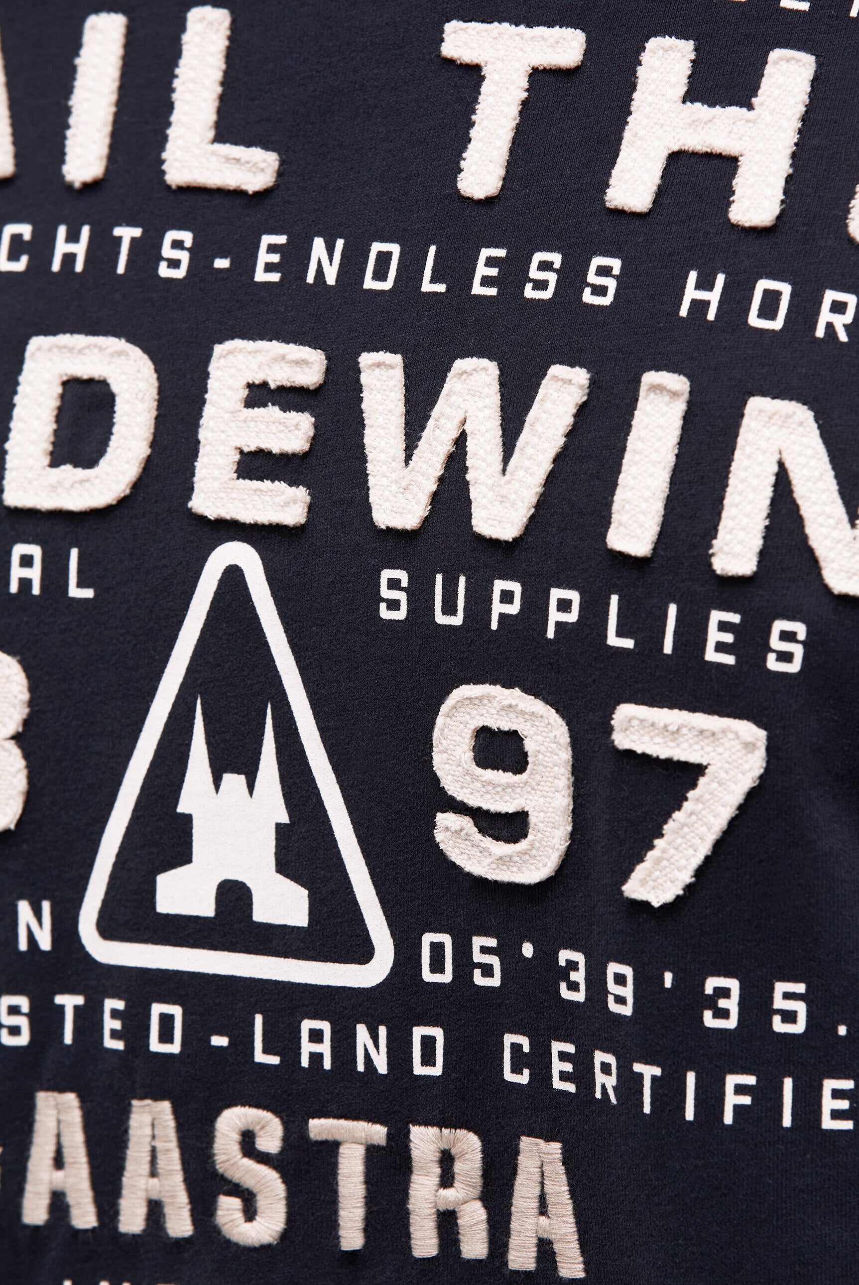 T-shirt met ronde hals en canvas-patches