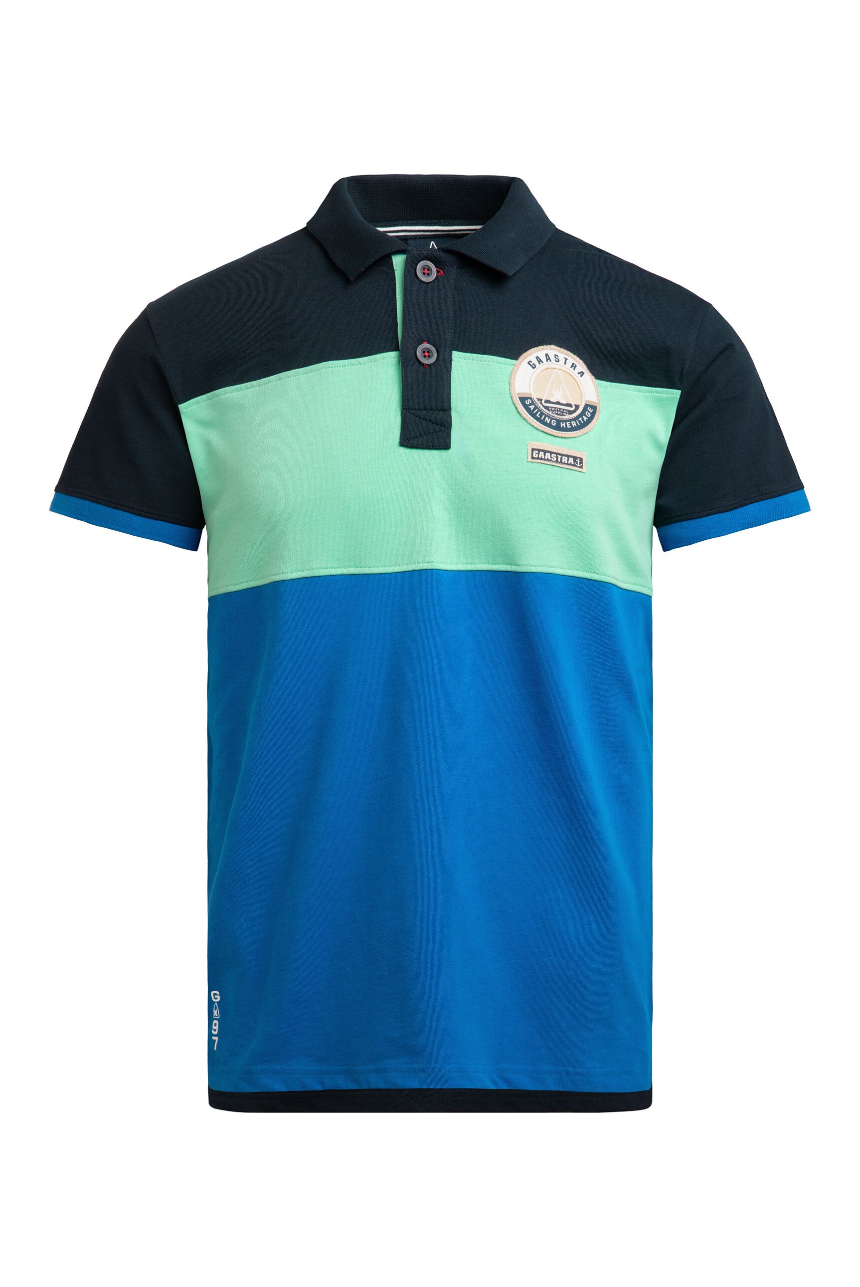 Poloshirt met cut-sew colour-blocking