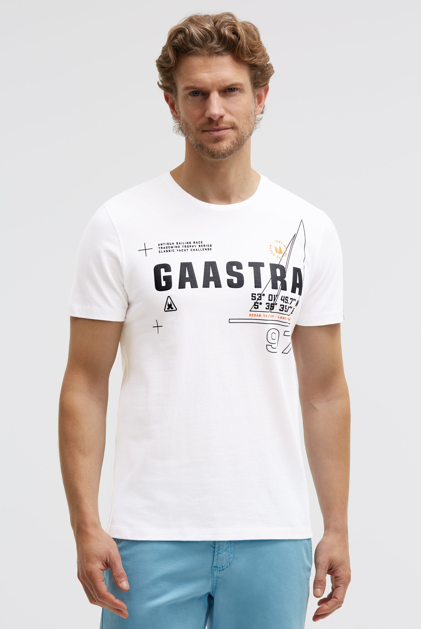 T-Shirt Rundhals mit Rubber-Logo-Artwork opticwhite