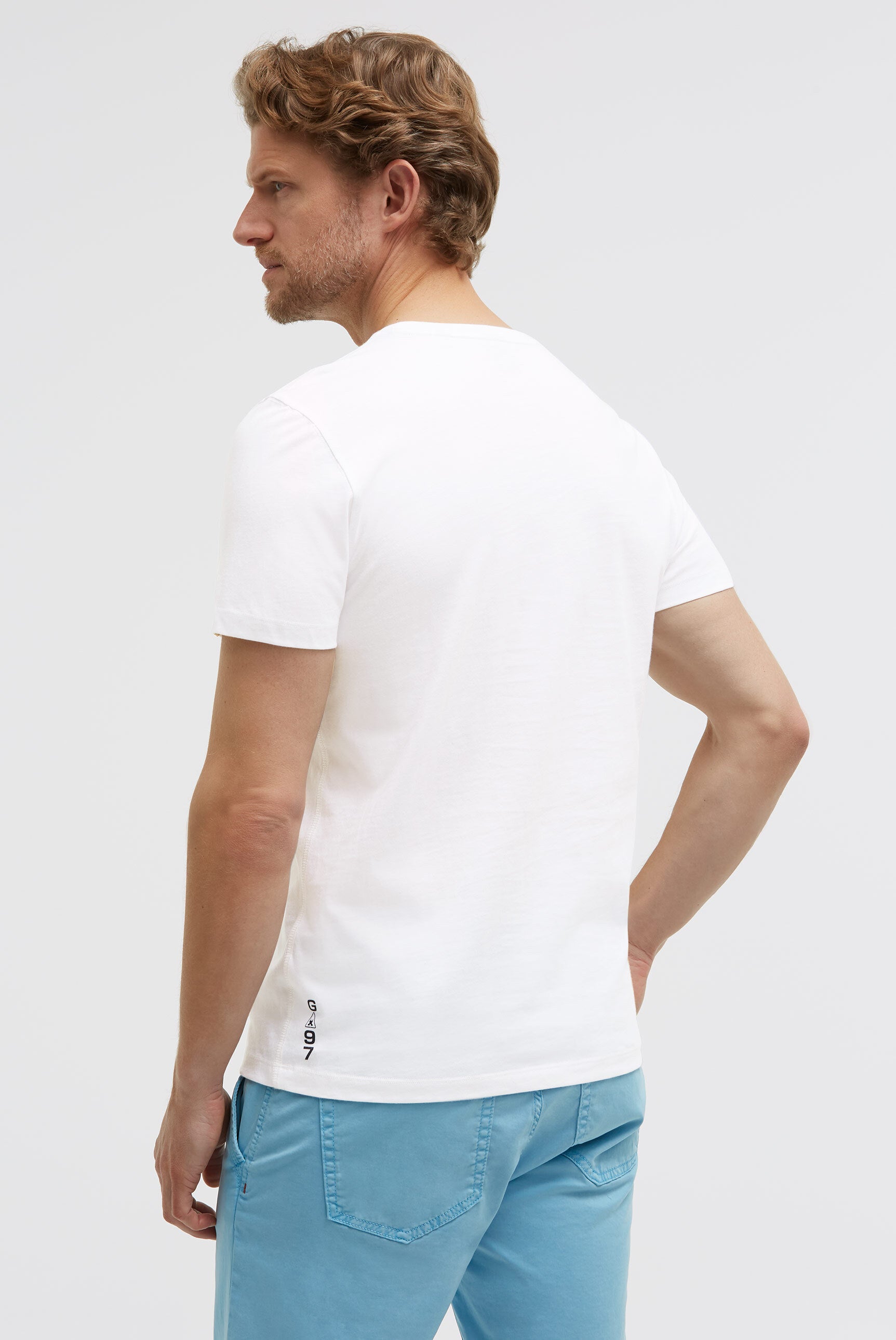 T-Shirt Rundhals mit Rubber-Logo-Artwork opticwhite