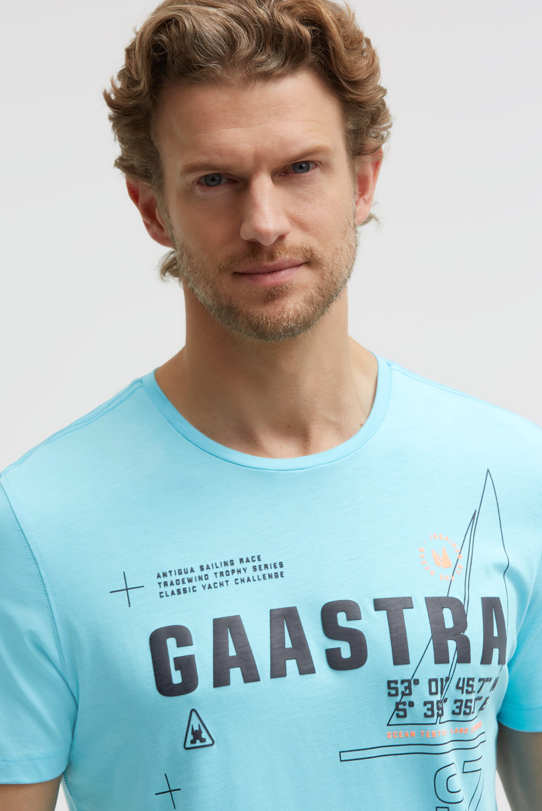 T-Shirt Rundhals mit Rubber Logo Artwork aquarius