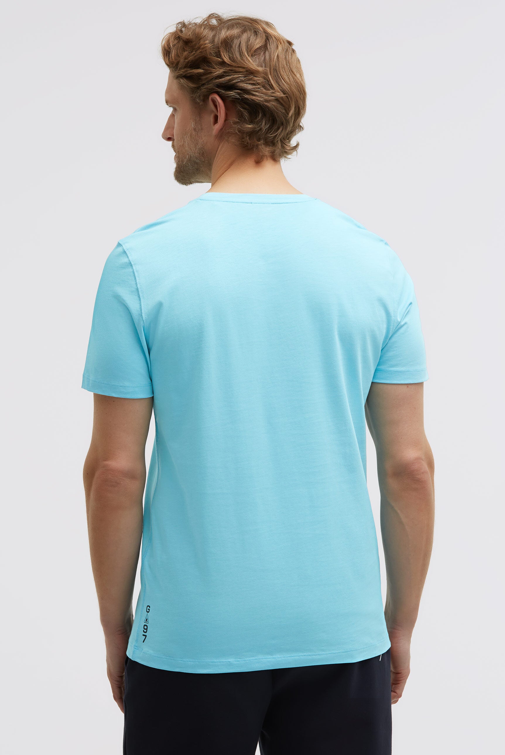 T-Shirt Rundhals mit Rubber Logo Artwork aquarius