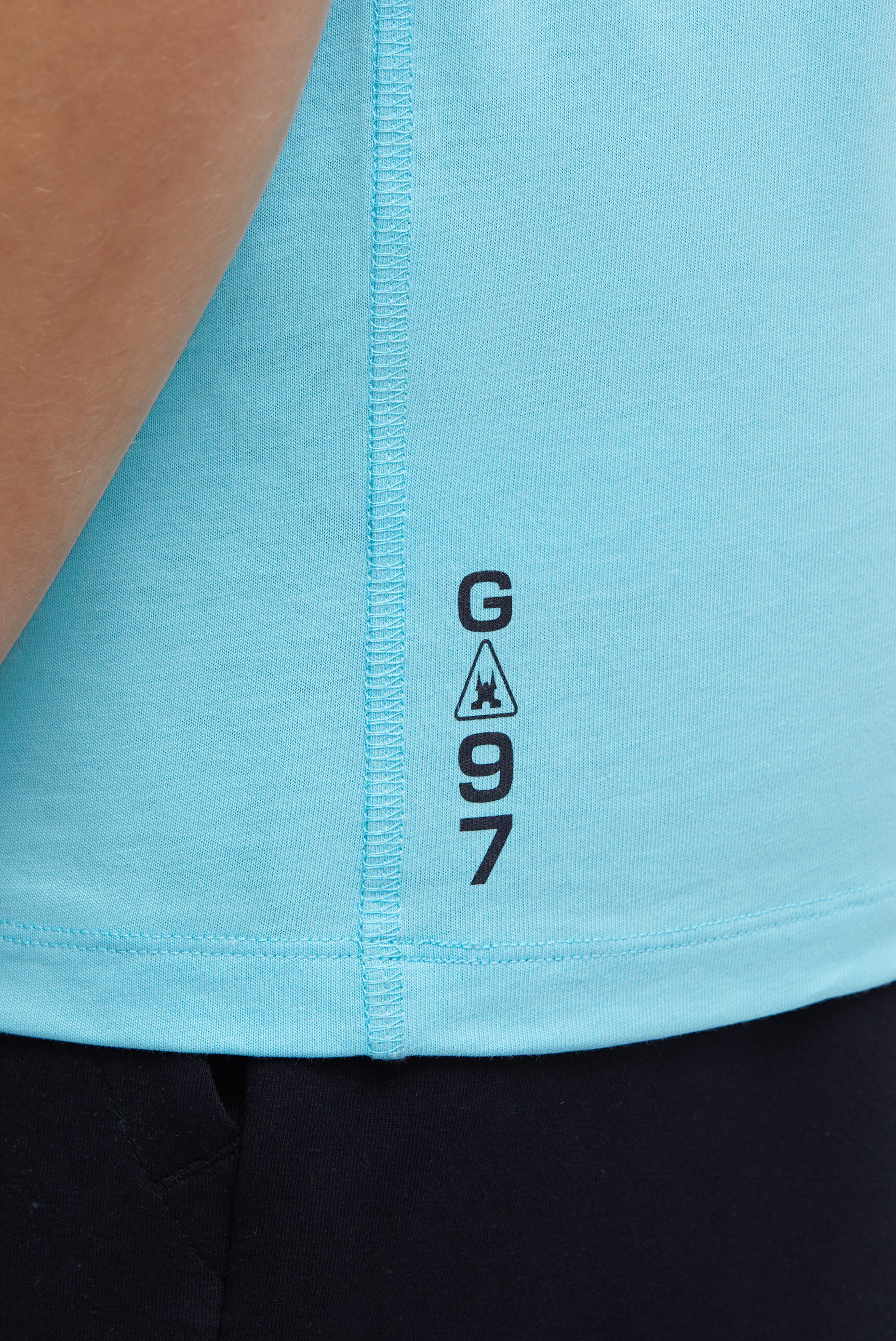 T-Shirt Rundhals mit Rubber Logo Artwork aquarius