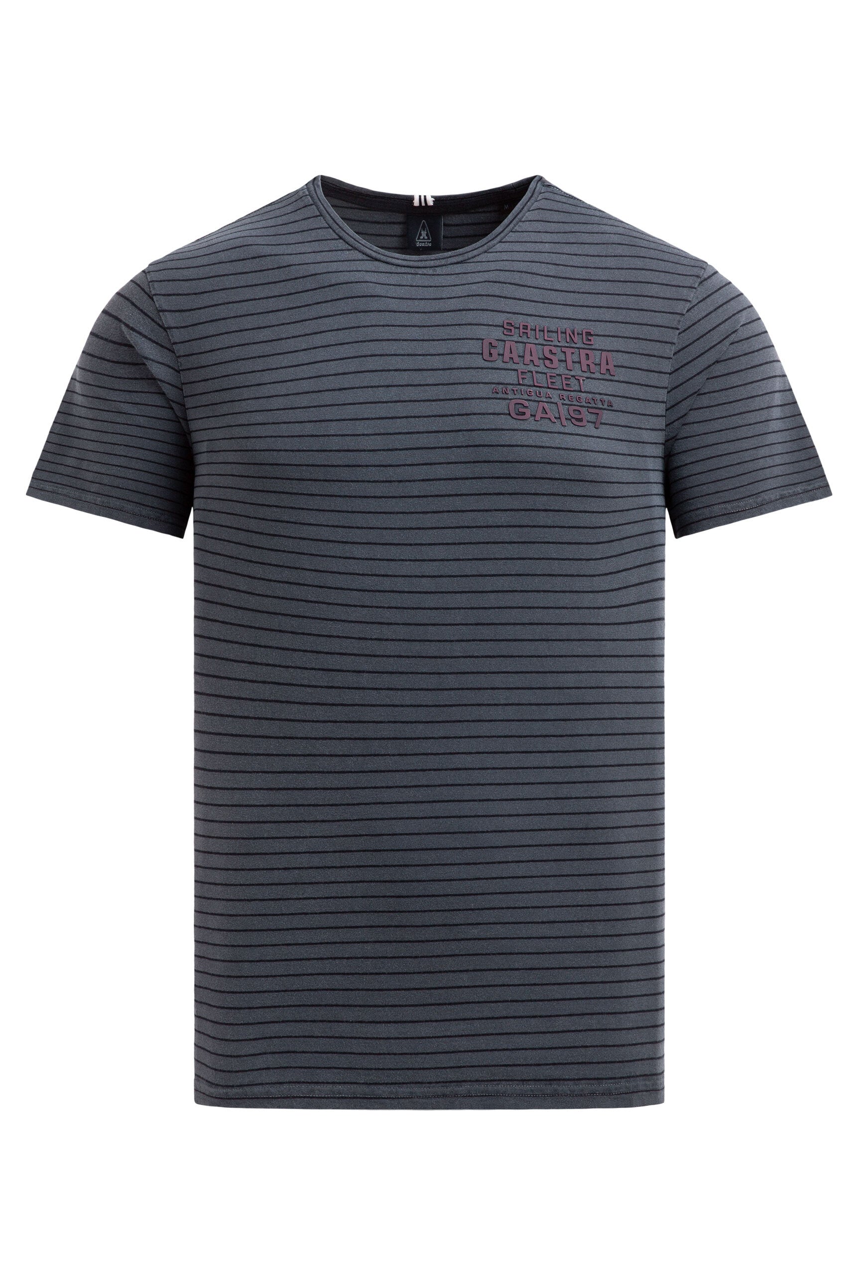 T-Shirt Rundhals Streifen mit Rubber Artwork blue navy