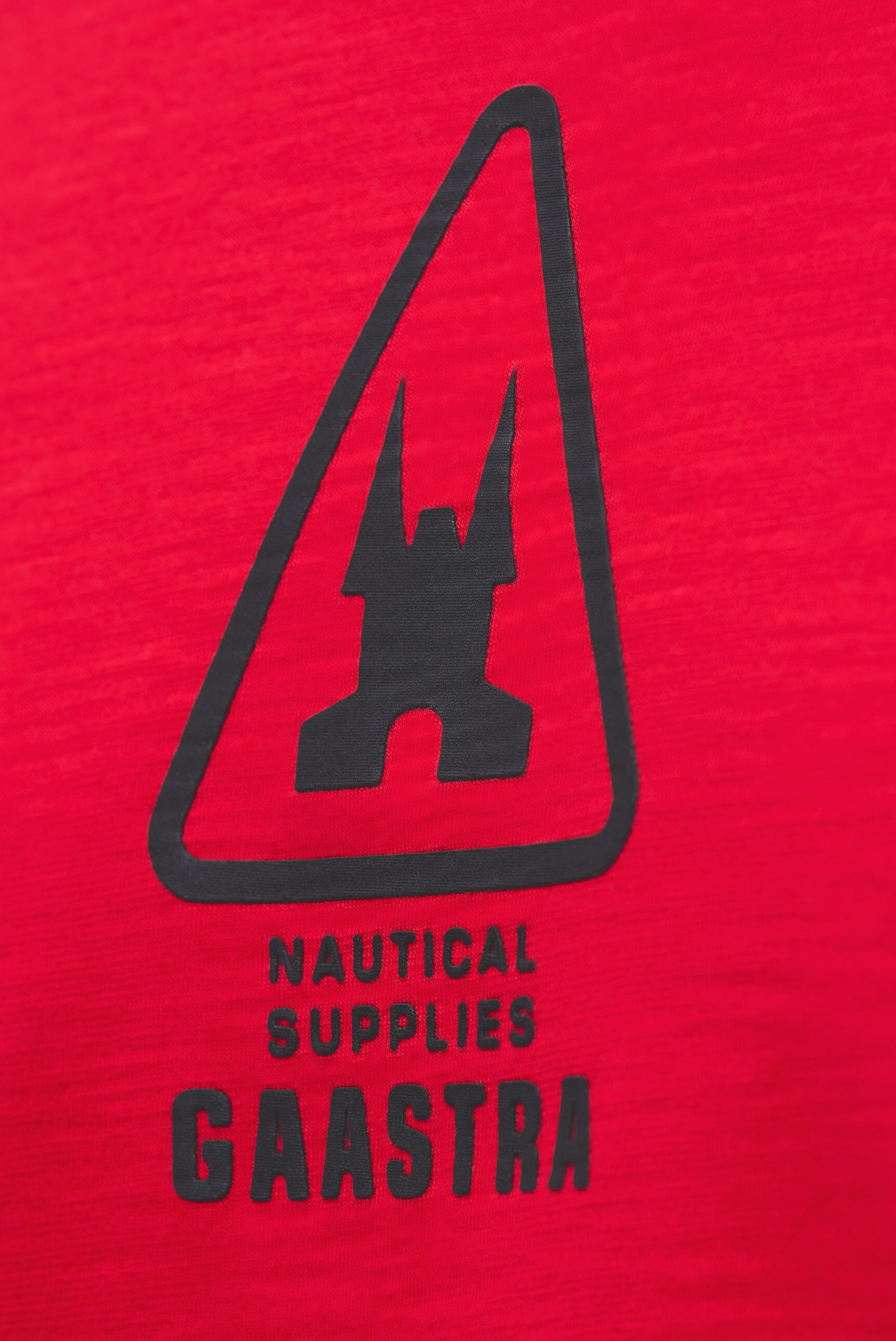 T-Shirt Rundhals mit Rubber Back Print core red