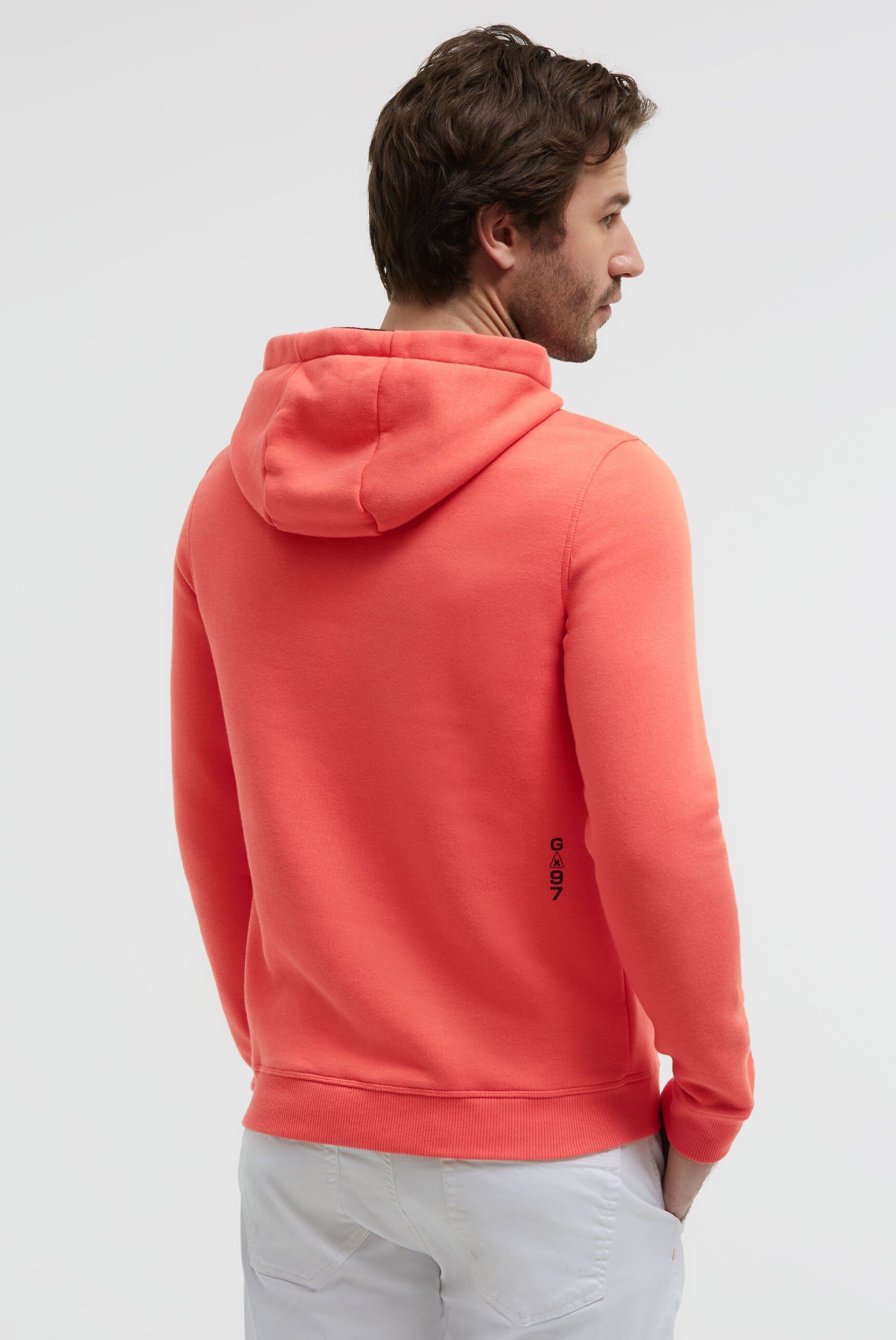 Hoodie mit Logo-Applikation und Tapes coral bay