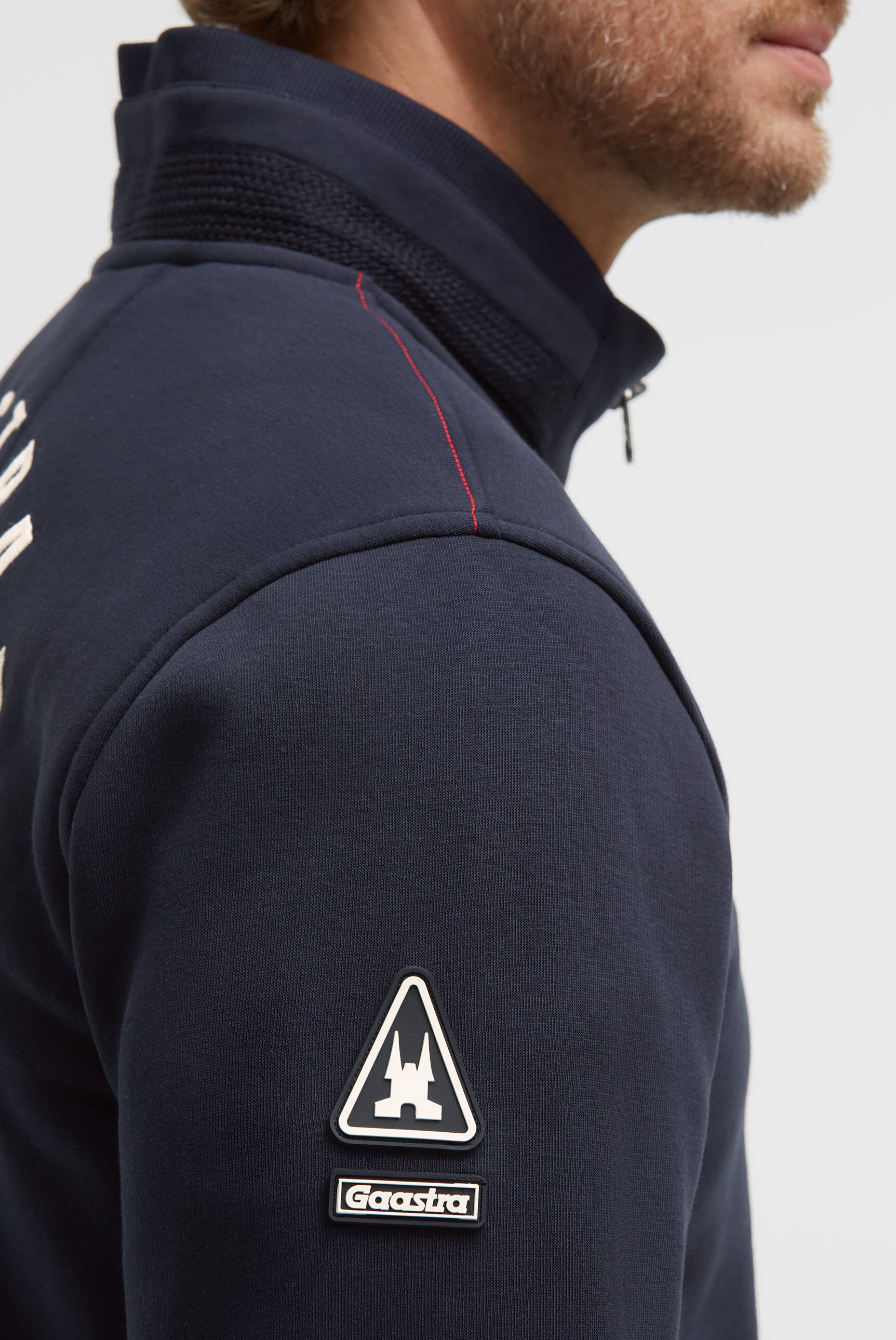 Sweatjacke mit Artworks und tonigen Tapes blue navy