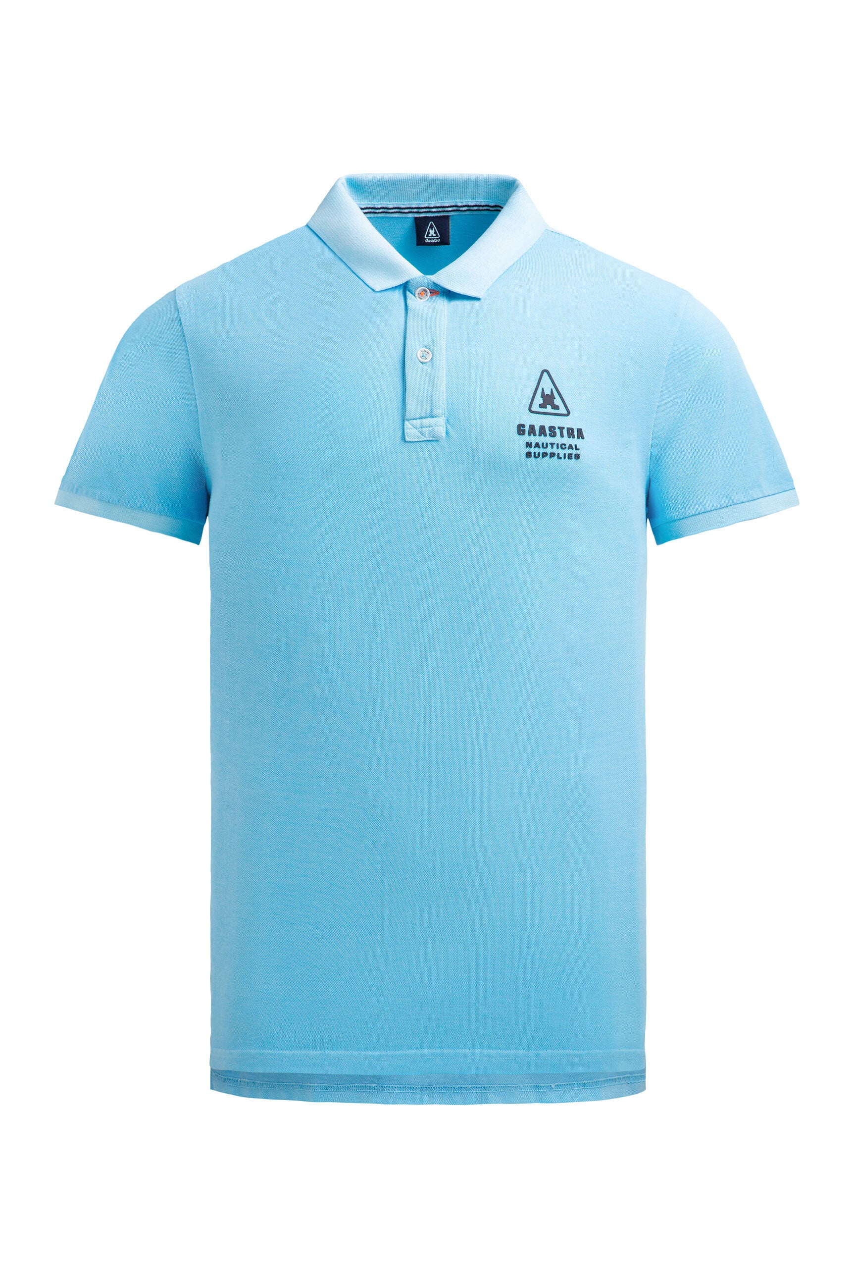 Poloshirt Kurzarm aus Pikee mit Rubber Logo aquarius