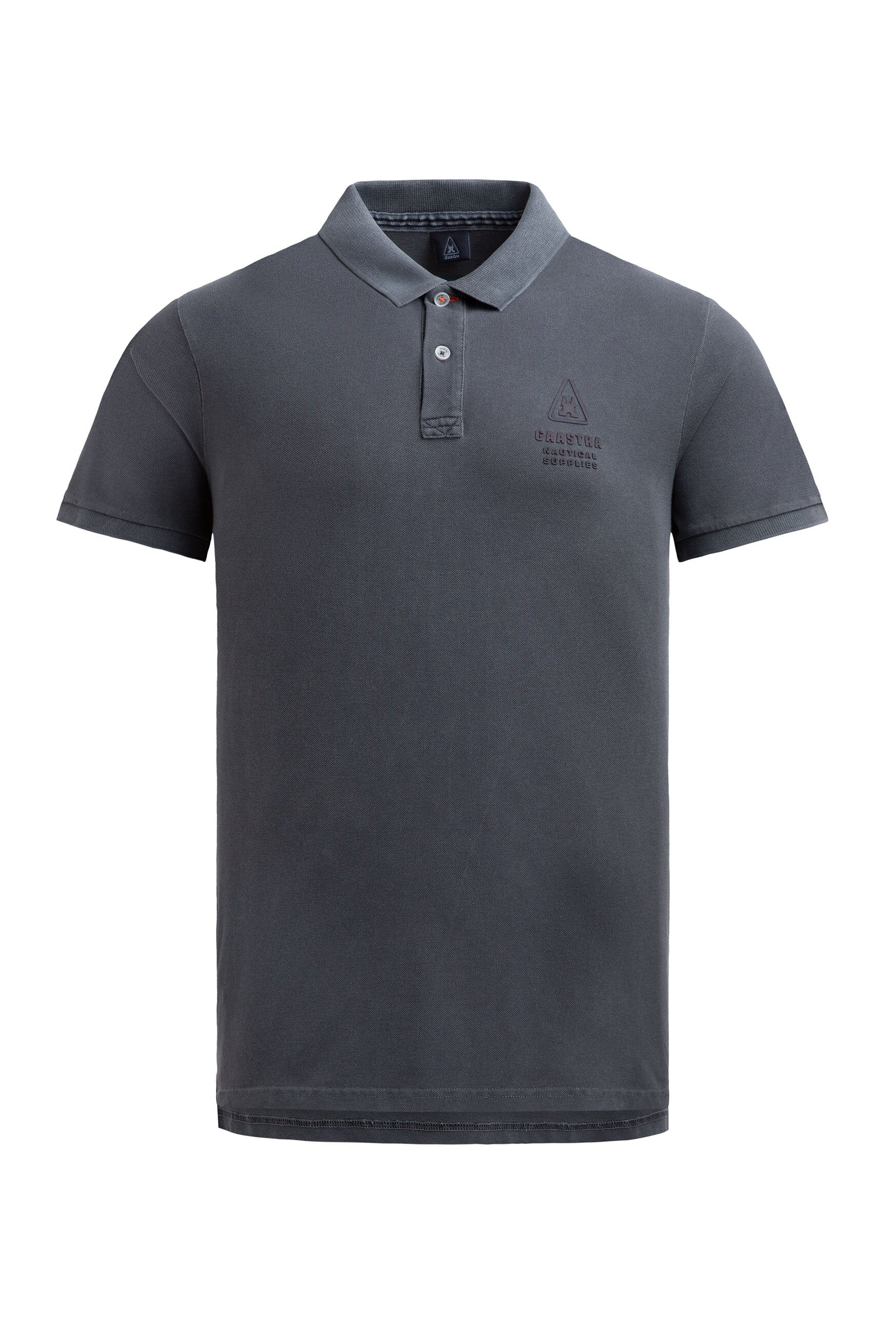 Poloshirt Kurzarm aus Pikee mit Rubber Logo blue navy