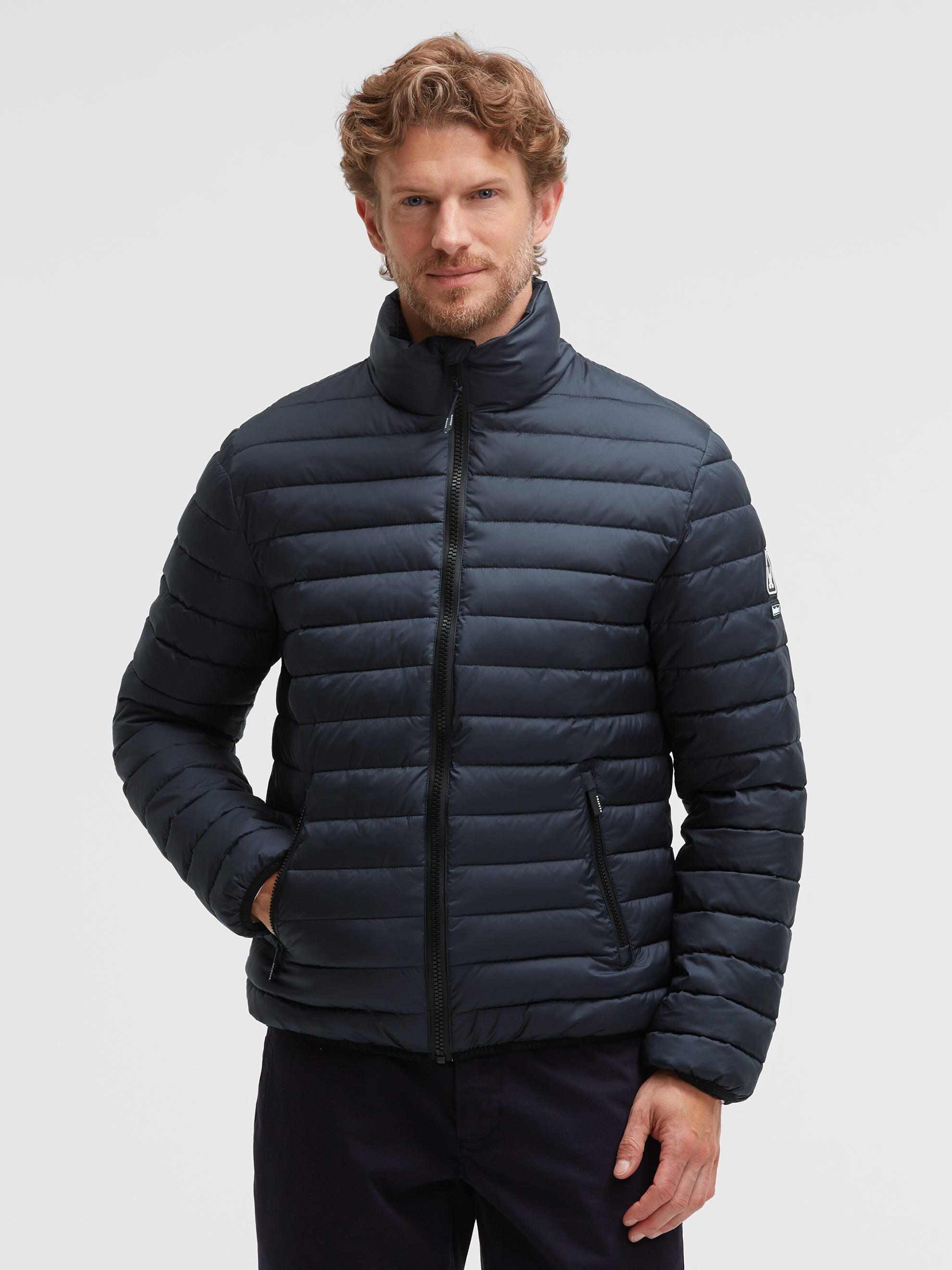 Steppjacke mit Rubber Patches blue whale