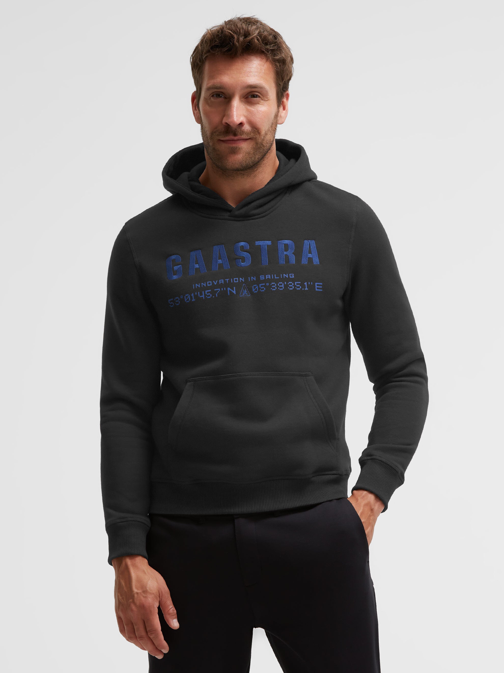 Hoodie mit Logo-Stickerei black
