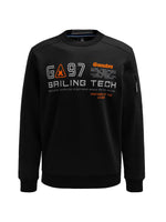 Sweatshirt Interlock mit Artwork und Ärmeltasche black